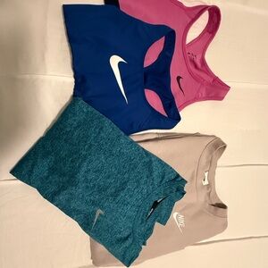 Nike Activewear Set - Blue, Pink, and Malt